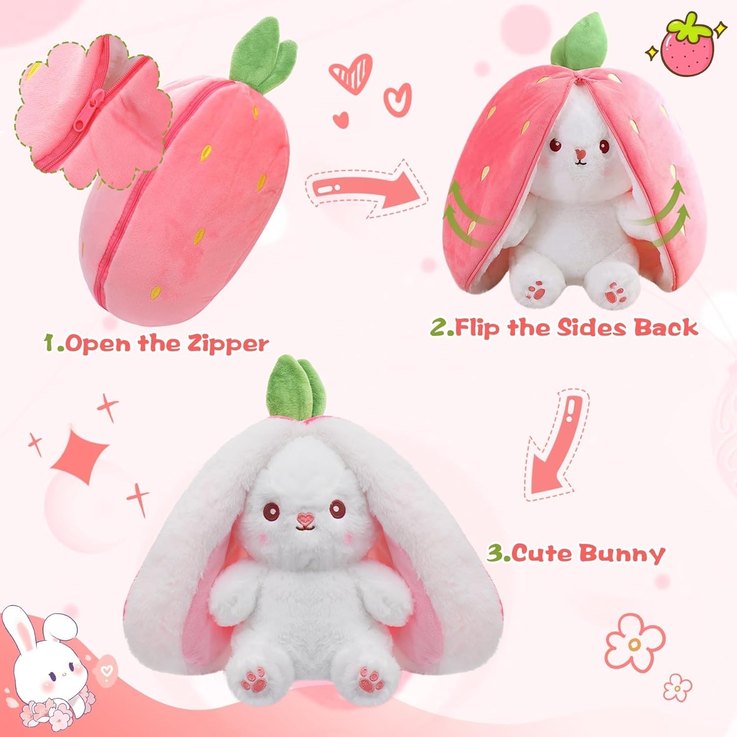 MyPals STRAWBERRY POUCH RABBIT